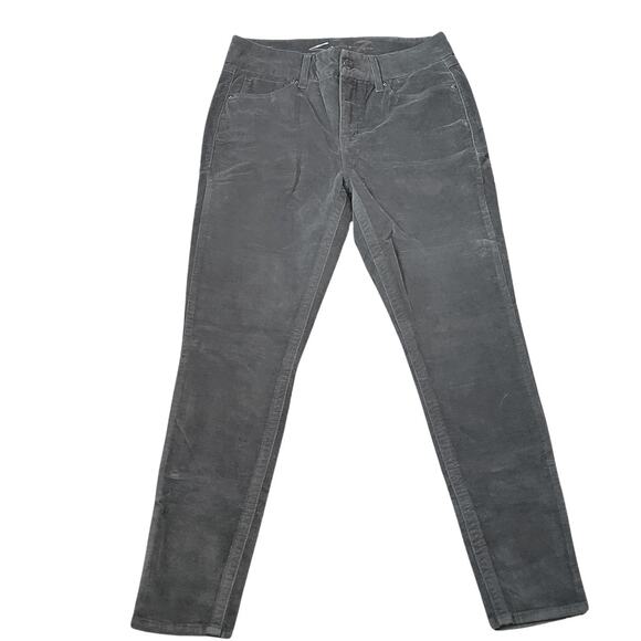 Seven7 Tummy Control High Rise Skinny Gray Velvet Pants Sz 8 - Picture 3 of 8